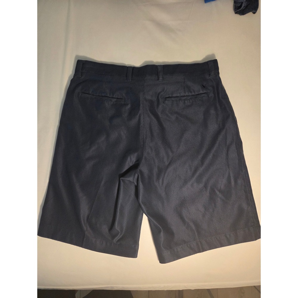 Callaway Golf Shorts Mens 36 Navy Blue Excellent Micro Stripe Flat Front Pockets - Picture 2 of 6